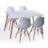 Mesa NURY, madera, tapa lacada blanca, 120 x 80 cms