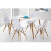 Mesa NURY, madera, tapa lacada blanca, 120 x 80 cms