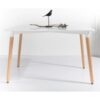 Mesa NURY, madera, tapa lacada blanca, 120 x 80 cms