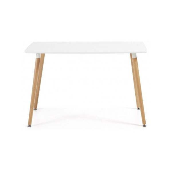 Mesa NURY, madera, tapa lacada blanca, 120 x 80 cms