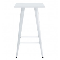 Mesa TOLI EK LIMITED, alta, acero, negra, 60x60 cms
