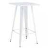 Mesa TOLI EK LIMITED, alta, acero, negra, 60x60 cms