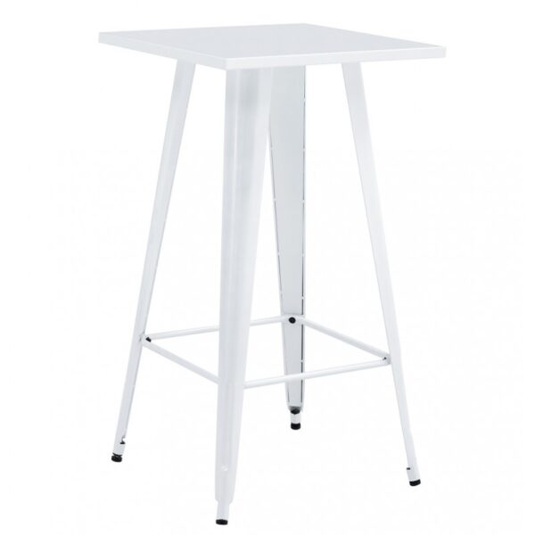 Mesa TOLI EK LIMITED, alta, acero, negra, 60x60 cms
