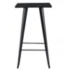 Mesa TOLI EK LIMITED, alta, acero, negra, 60x60 cms