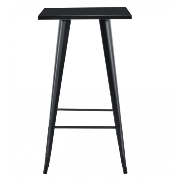 Mesa TOLI EK LIMITED, alta, acero, negra, 60x60 cms