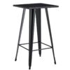 Mesa TOLI EK LIMITED, alta, acero, negra, 60x60 cms