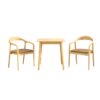 Mesa TRANSALP, madera natural, 75 x 75 cms