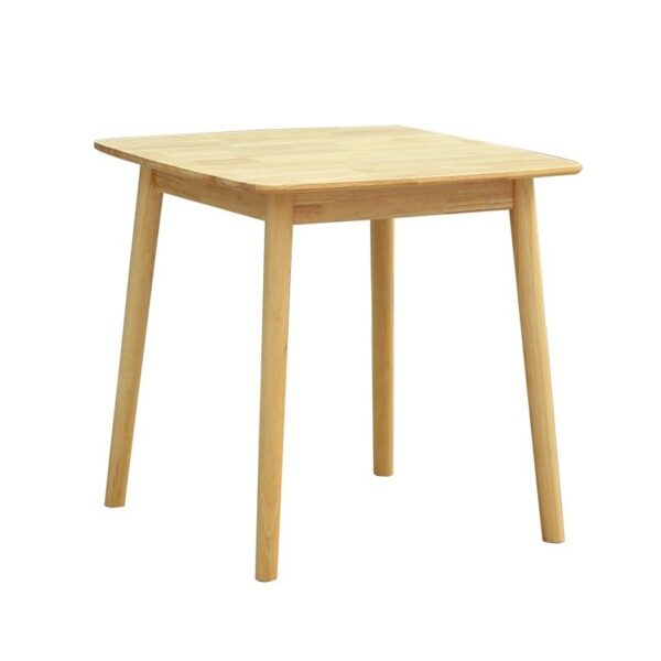Mesa TRANSALP, madera natural, 75 x 75 cms