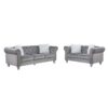 Set Sofás CHESTER STYLE, 3 +2 plazas, tapizado velvet azul 67