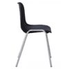 Silla CARSAS, apilable, cromada, polipropileno negro