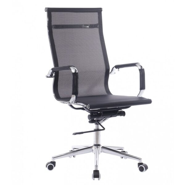 Sillón de oficina GOR, alto, gas, basculante profundo, malla negra