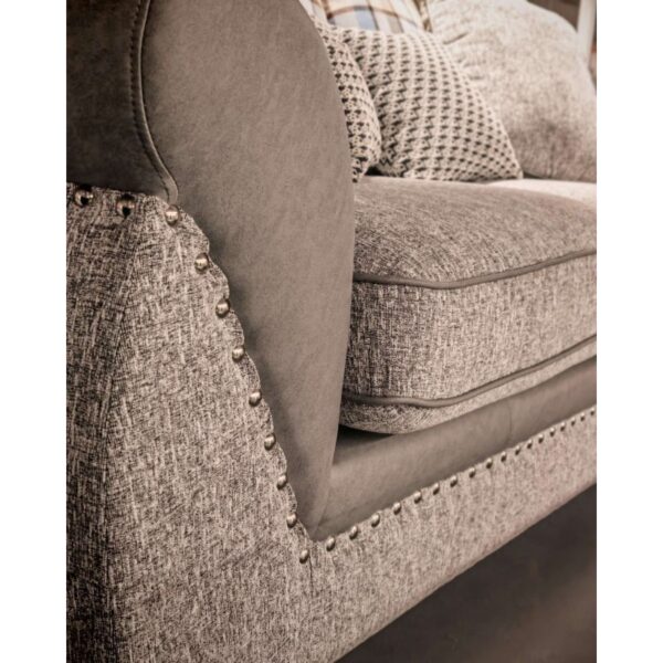 Sofá CAMBRI, 2 plazas, tejido combinado gris con gris claro