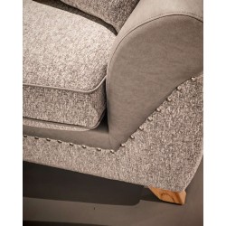 Sofá CAMBRI, 2 plazas, tejido combinado gris con gris claro