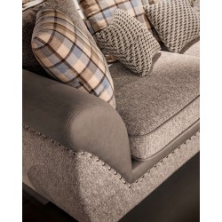 Sofá CAMBRI, 2 plazas, tejido combinado gris con gris claro