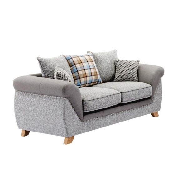 Sofá CAMBRI, 2 plazas, tejido combinado gris con gris claro