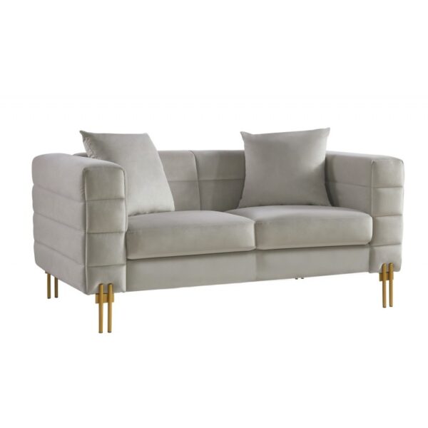 Sofá LARIOS, 2 plazas, tejido velvet verde oscuro 42