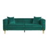 Sofá LARIOS, 2 plazas, tejido velvet verde oscuro 42