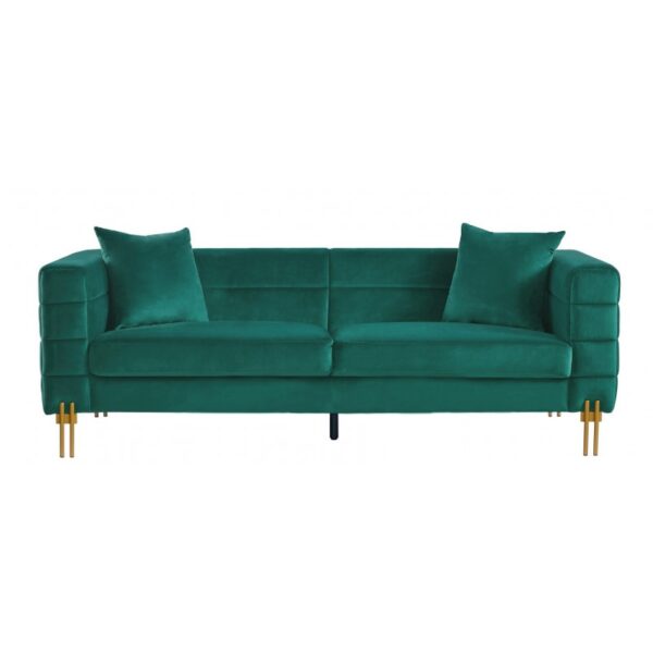 Sofá LARIOS, 2 plazas, tejido velvet verde oscuro 42