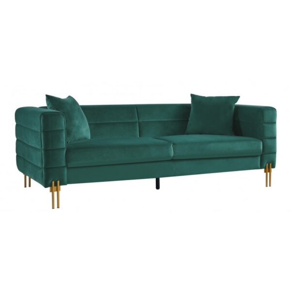 Sofá LARIOS, 2 plazas, tejido velvet verde oscuro 42