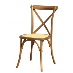 Silla SX, madera de haya, nogal, asiento de ratán