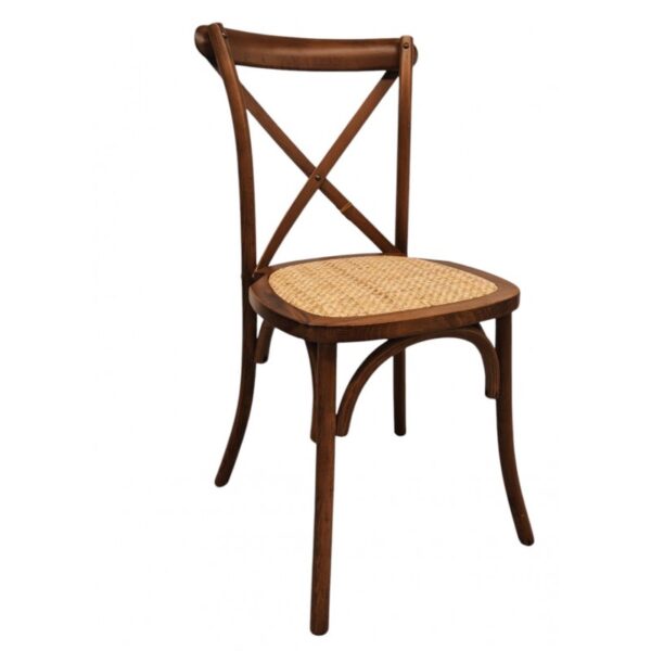 Silla SX, madera de haya, nogal, asiento de ratán