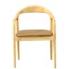 Sillón CANES, madera de haya, nogal, similpiel negro