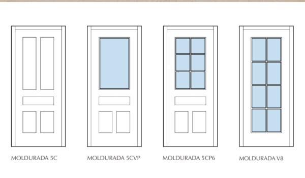 Puerta MOLDURADA 5C