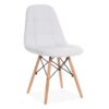 Silla ISA, madera, similpiel negra juego de 4 unidades