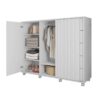Cómoda ASUS, MDP blanco mate, 136 x 45 x 117,5 cms