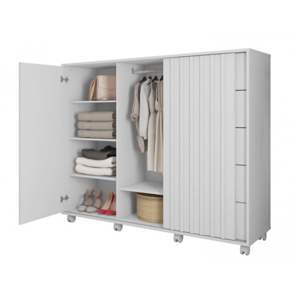 Cómoda ASUS, MDP blanco mate, 136 x 45 x 117,5 cms