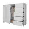 Cómoda ASUS, MDP blanco mate, 136 x 45 x 117,5 cms