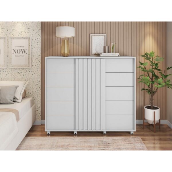 Cómoda ASUS, MDP blanco mate, 136 x 45 x 117,5 cms