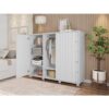 Cómoda ASUS, MDP blanco mate, 136 x 45 x 117,5 cms