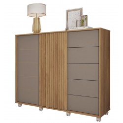 Cómoda ASUS, MDP buriti y fendi, 136 x 45 x 117,5 cms