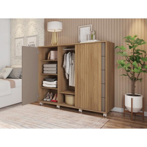 Cómoda ASUS, MDP buriti y fendi, 136 x 45 x 117,5 cms