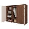 Cómoda ASUS, MDP habana y blanco roto, 136 x 45 x 117,5 cms