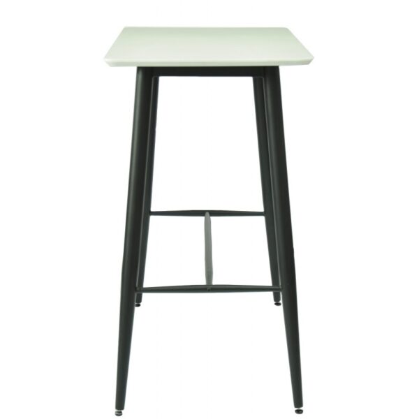 Mesa NITRA, alta, metal, tapa blanca, 120 x 60 cms