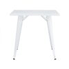 Mesa TOLI EK LIMITED, acero, blanca, 80x80 cms