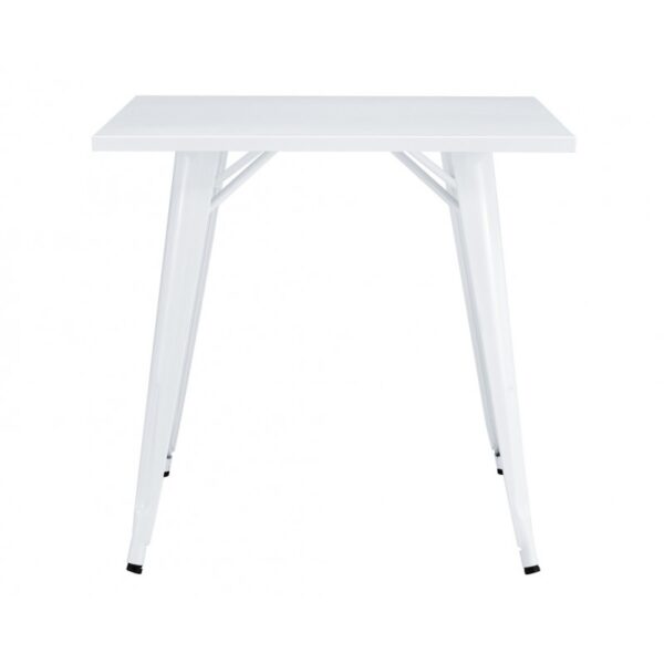 Mesa TOLI EK LIMITED, acero, blanca, 80x80 cms