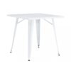Mesa TOLI EK LIMITED, acero, blanca, 80x80 cms