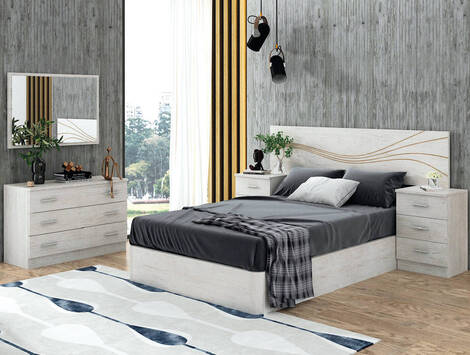 00202000000074 Cabecero (200x47x1,6 cm.) ÁRTICO/ROBLE.