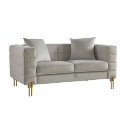 Sofá LARIOS, 2 plazas, tapizado similpiel negra