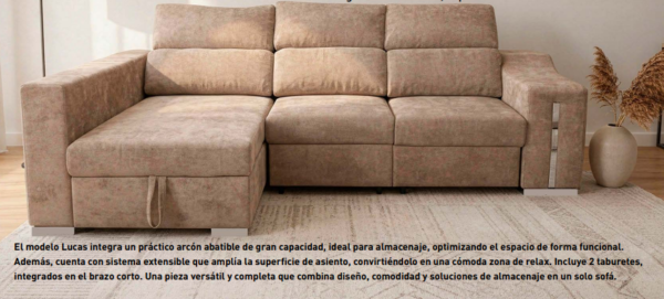 Chaise longue con arcón mod. LUCAS