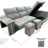 Chaise longue con arcón mod. LUCAS